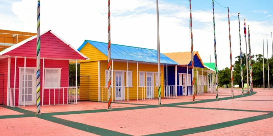 Assorted-color House Facade in Park