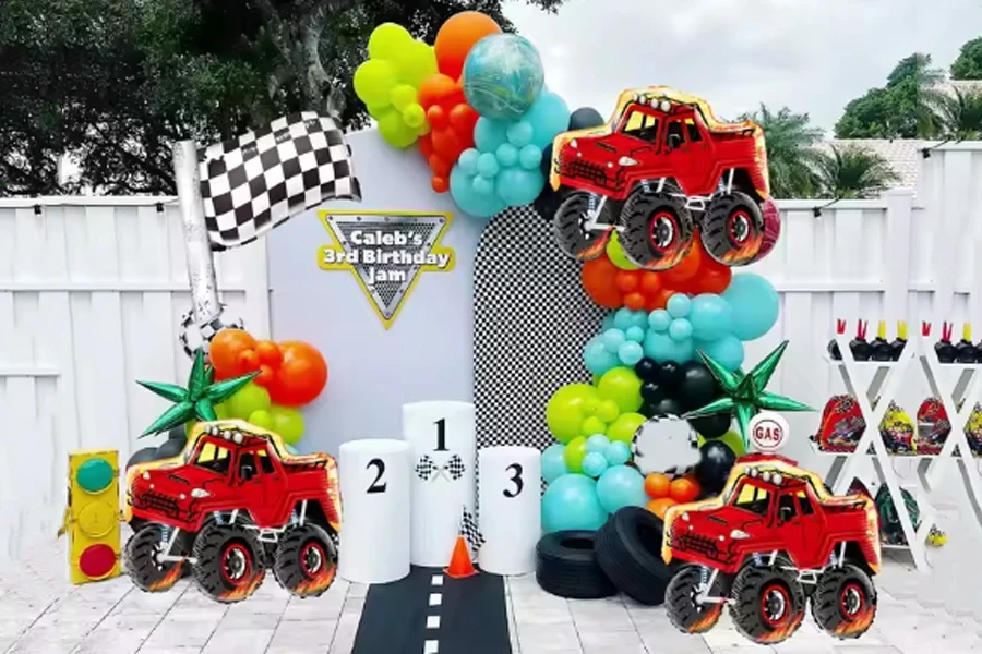 CYmylar Monster Truck Helium Balloons