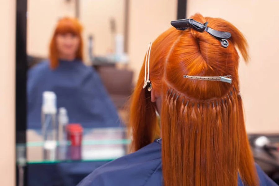 Hair Extensions to a Young Girl