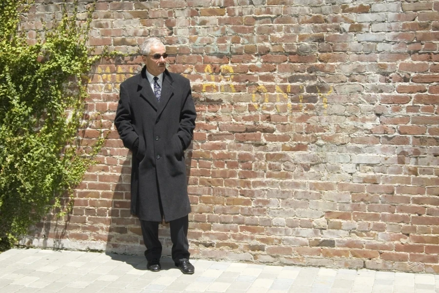 Man rocking a stylish black overcoat