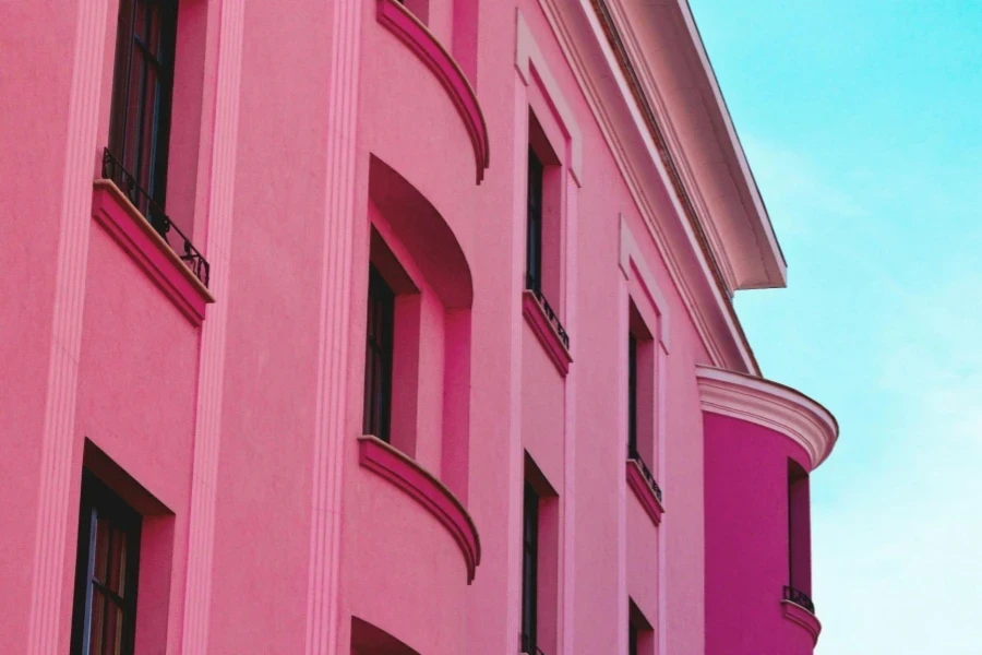 Pink Concrete Building