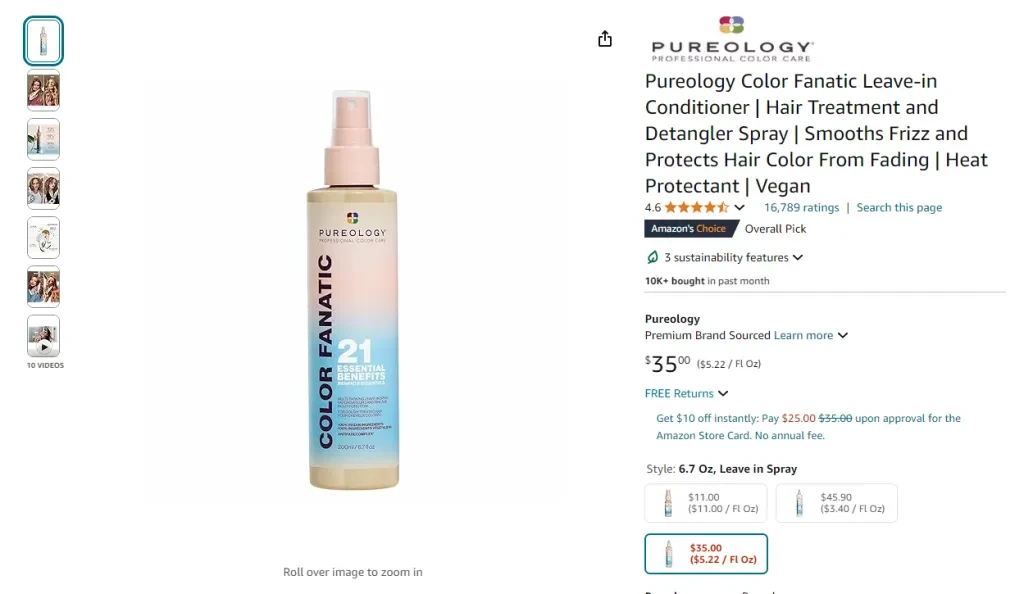 Pureology Color Fanatic Leave-in Conditioner