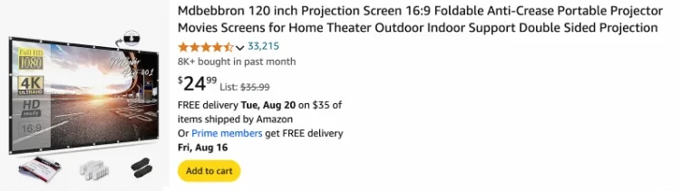 Screenshot of this product on Amazon