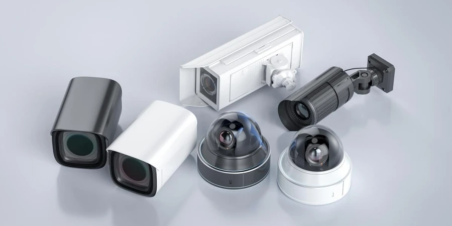 Set of security camera or cctv cameras