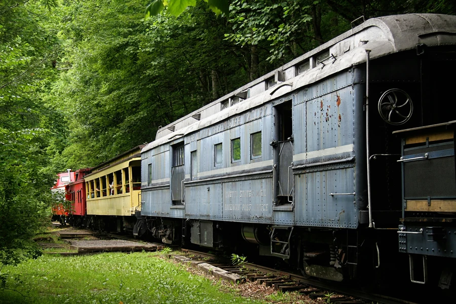 This is the Durbin Rocket, a Heisler No. 6 locomotive – a coal-fired steam engine