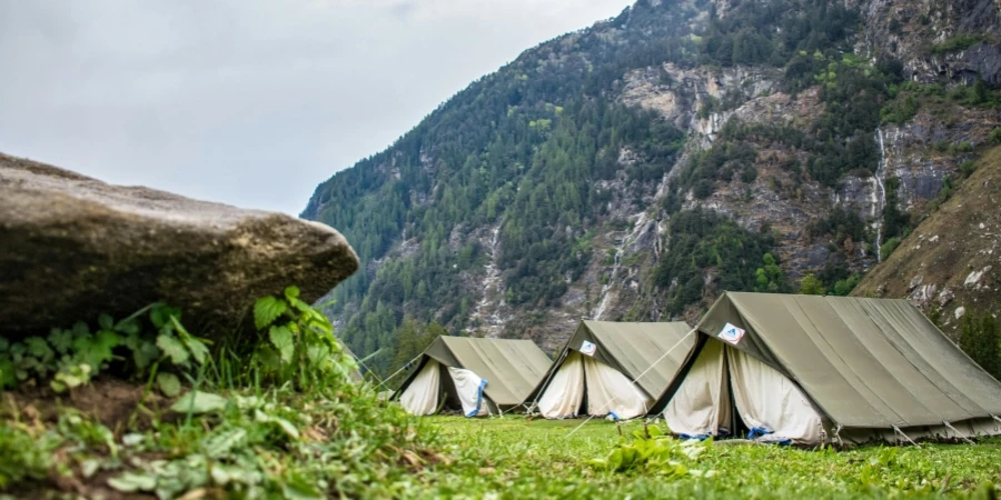 White and Brown Tent Camps