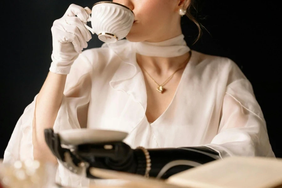 Woman in White Dress Shirt Wearing Headphones