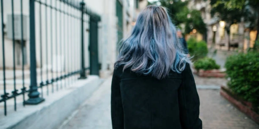 Young Woman with Blue Hair