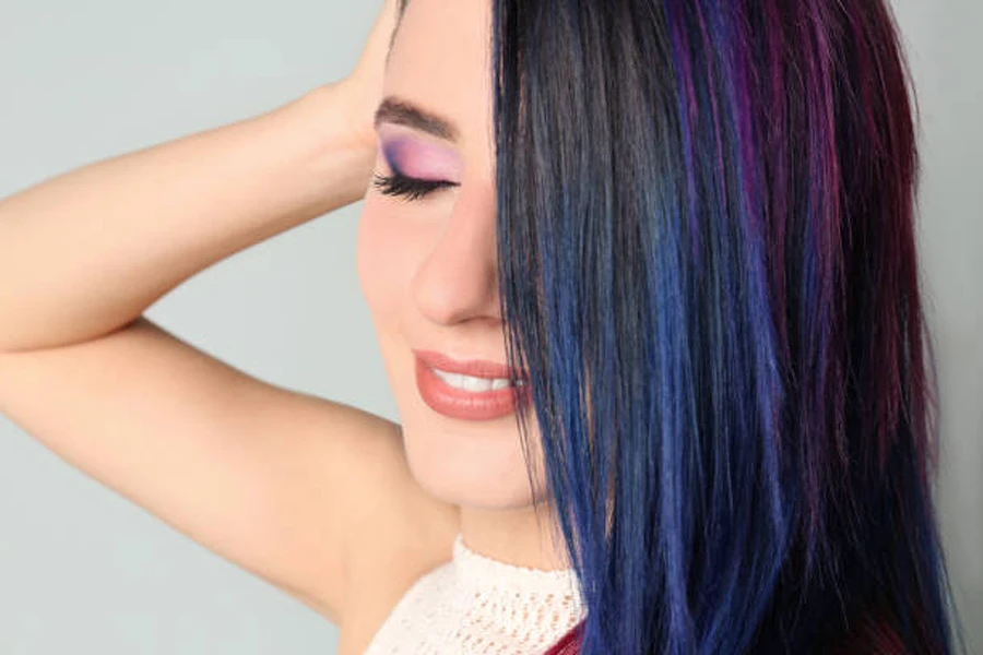 Young Woman with Bright Dyed Hair