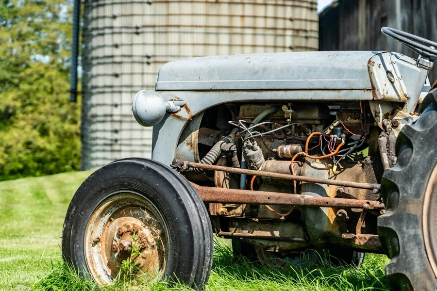 a tractor that has seen better days