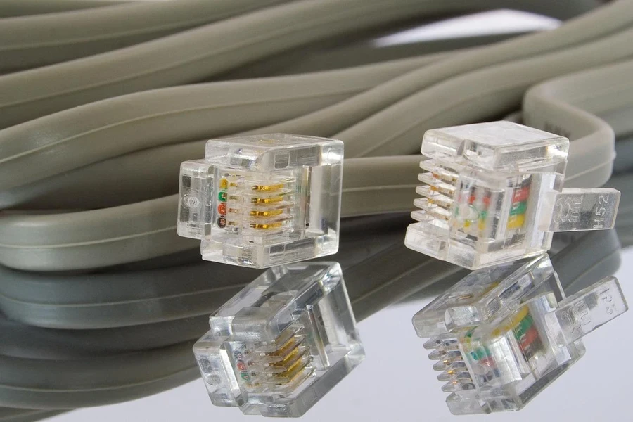 close up of an ethernet cable