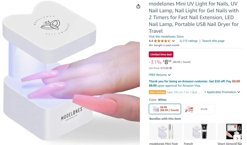 modelones Mini UV Light for Nail