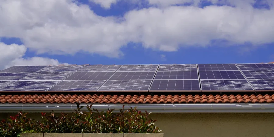 solar panel on house roof