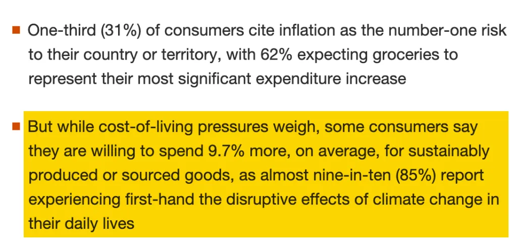 statistics showing consumers are willing to spend