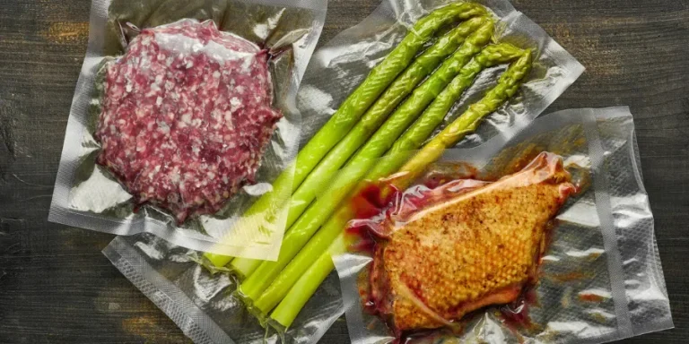 vacuum sealed on wooden table