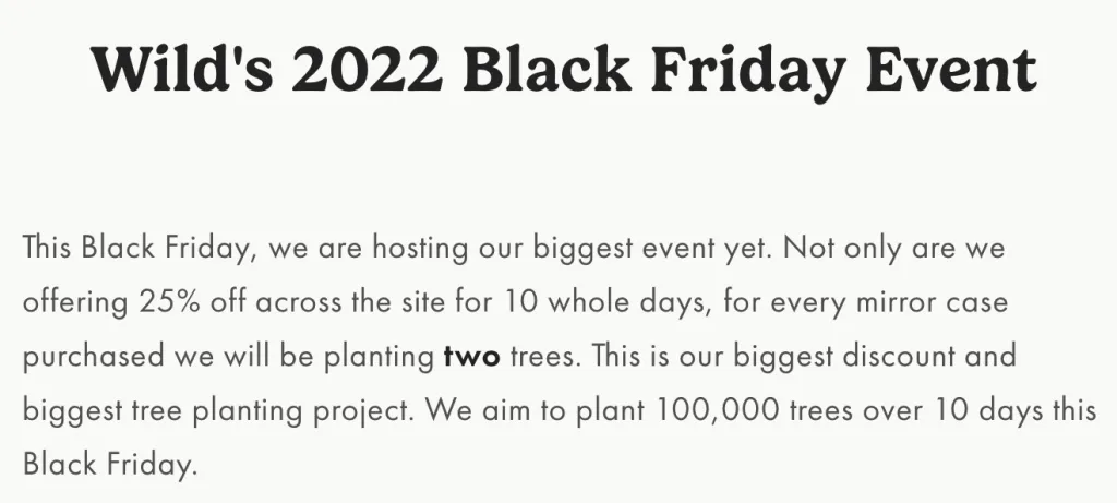 wilds black friday campaign in 2022