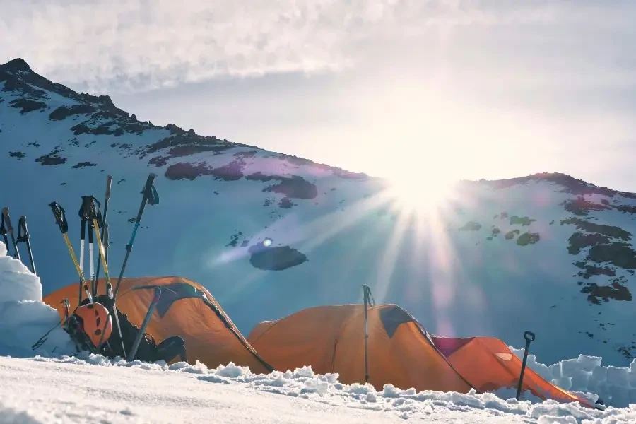 Basecamp at sunrise