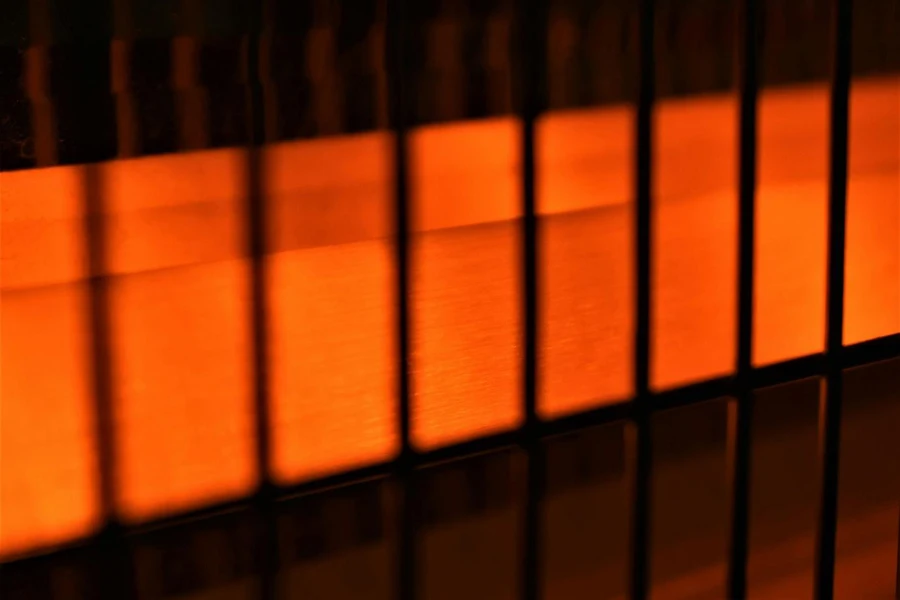 A close-up of a heater