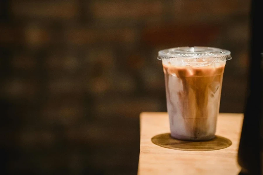 A cup of coffee on a table