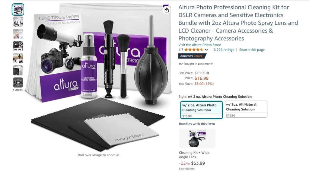 Altura Photo Professional Cleaning Kit for DSLR Cameras