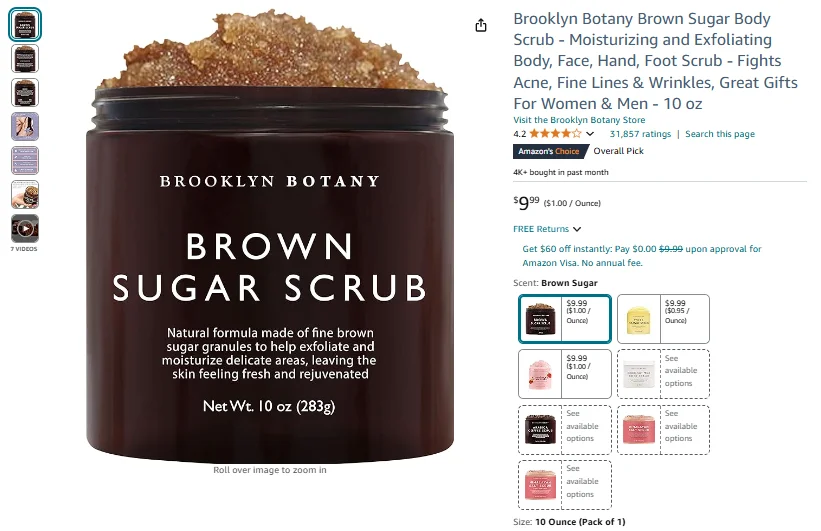 Brooklyn Botany Brown Sugar Body Scrub