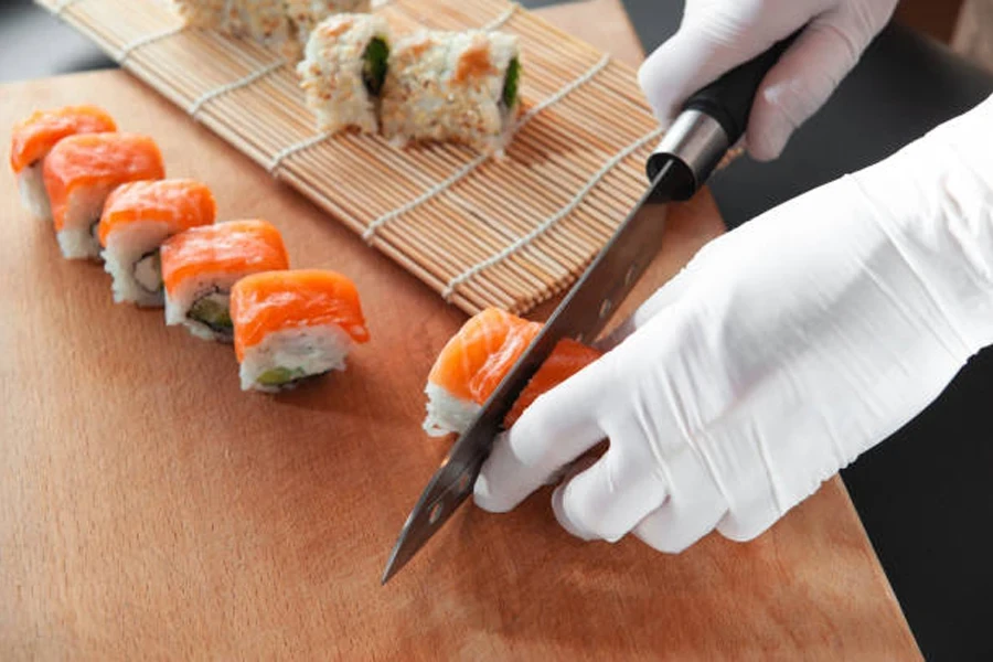 Chef Rests Sushi in Pieces