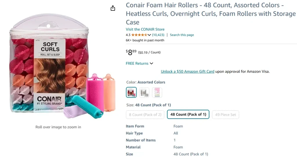 Conair Foam Hair Rollers