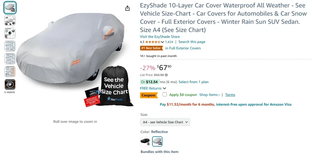 EzyShade 10-Layer Car Cover