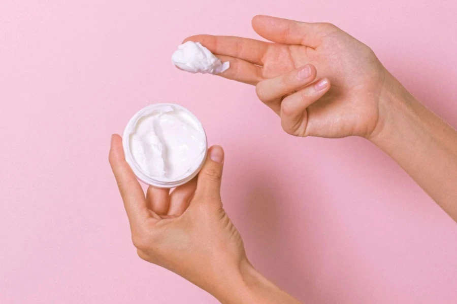 Face Cream on a Hand