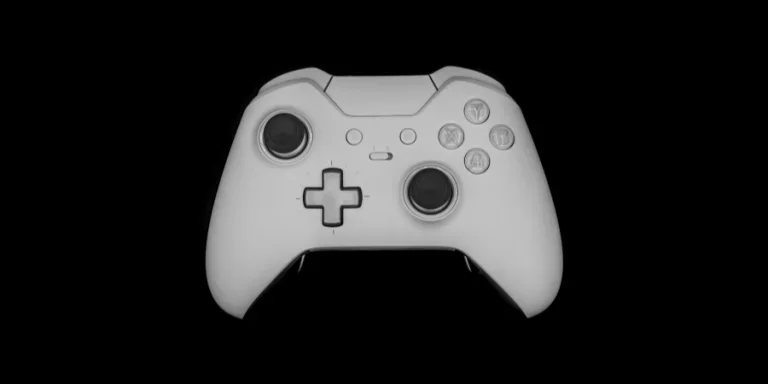 Mando de juego sobre un fondo negro