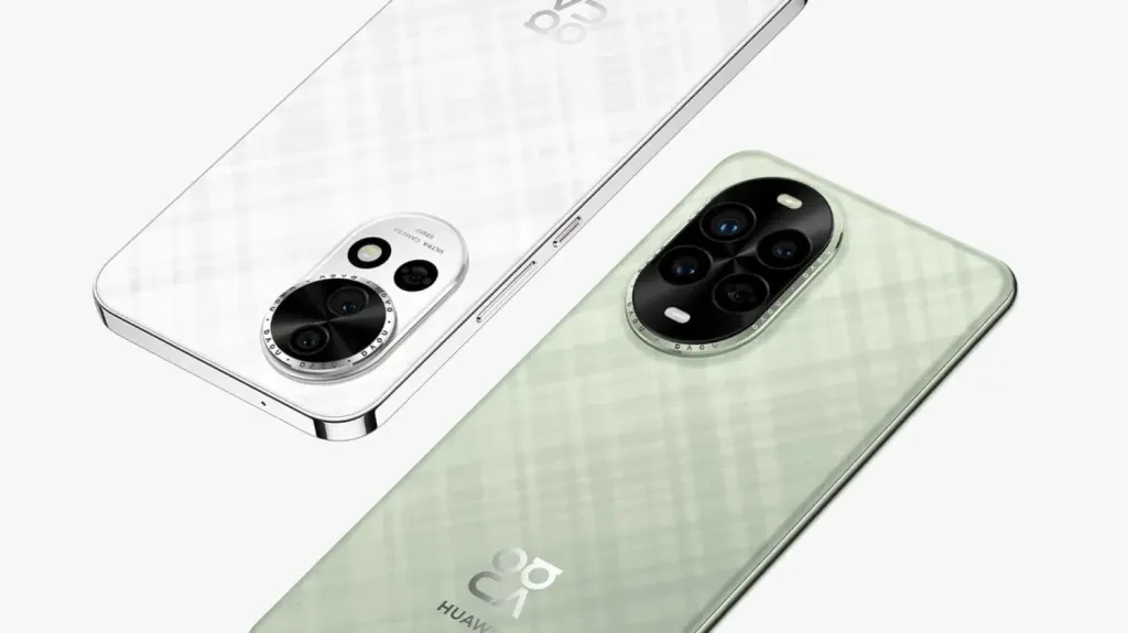 Huawei Nova 13 pro in white and green