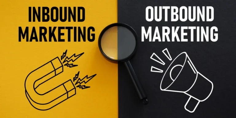 Inbound or Outbound marketing shown
