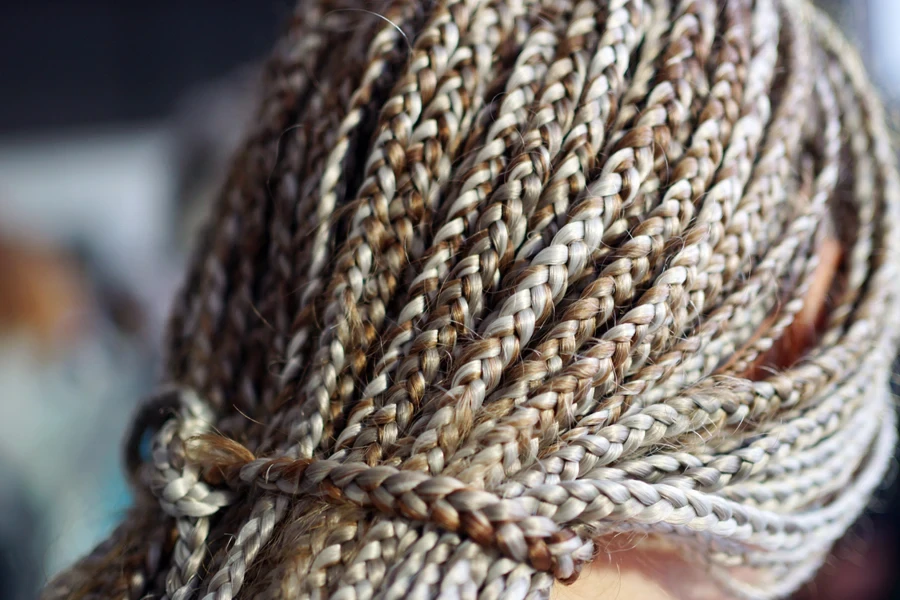 Multi-colored braided wig