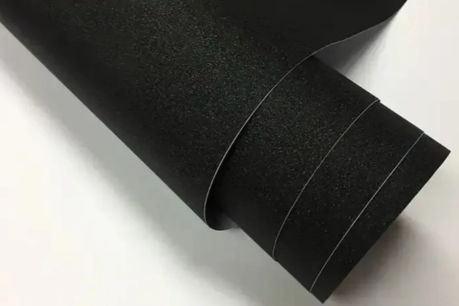 PET Matte Black Diamond Car Sticker with UV Protection