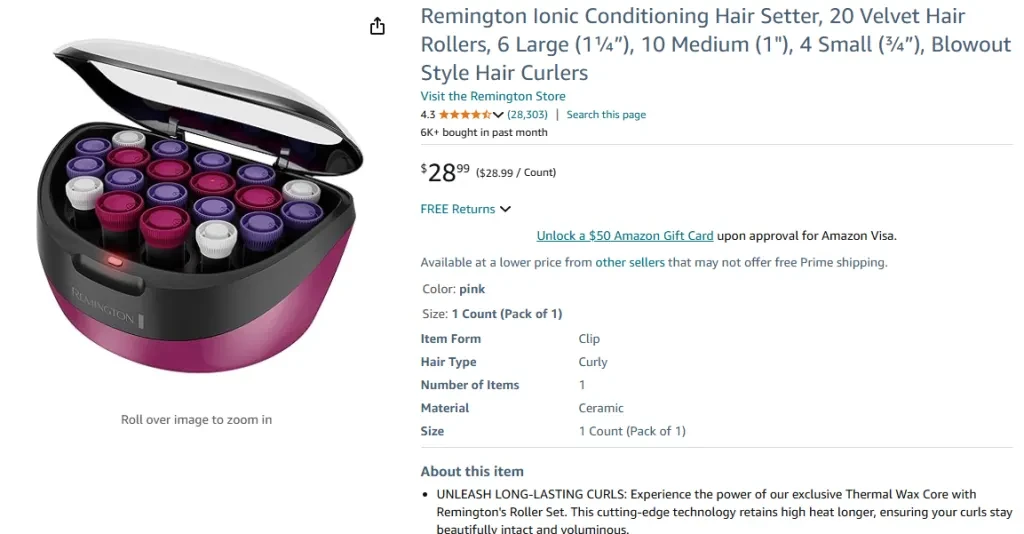 Remington Ionic Conditioning Hair Setter