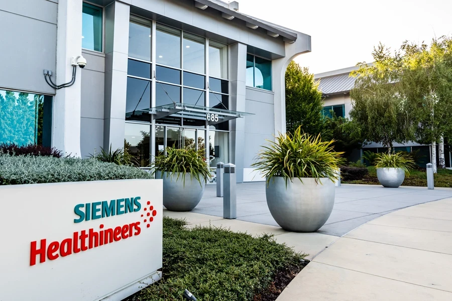 Siemens Healthineers office building entrance