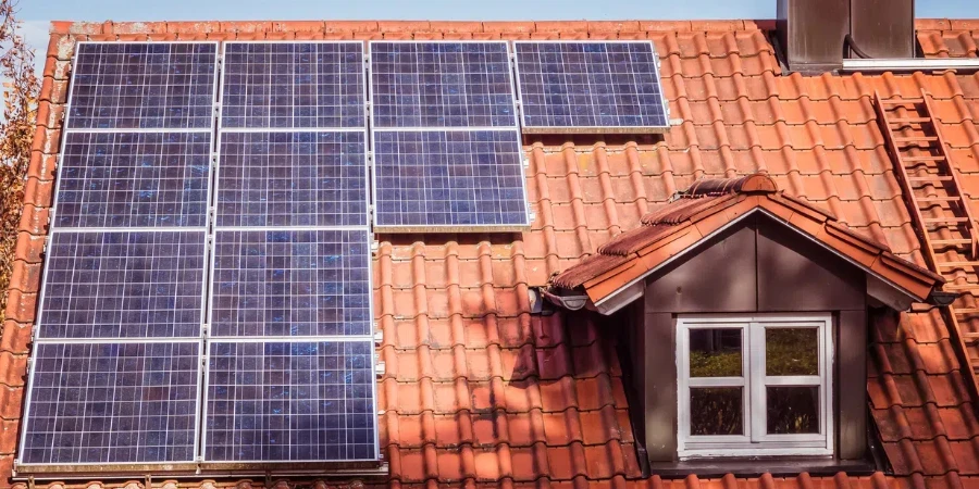 Solar energy panel on the home