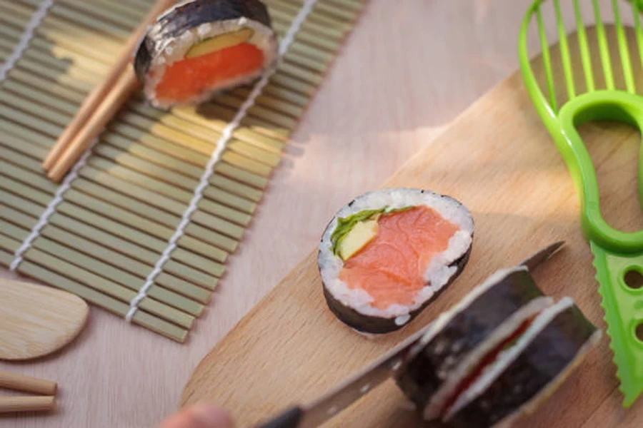 Sushi with Chopsticks