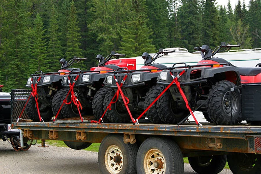 Trailer loaded with toys.