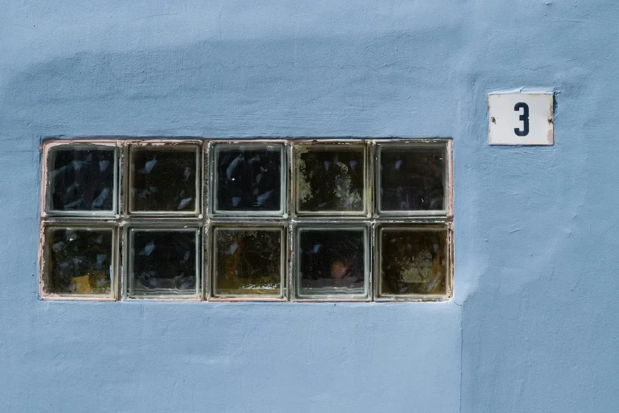 a wall with glass bricks to bring light inside