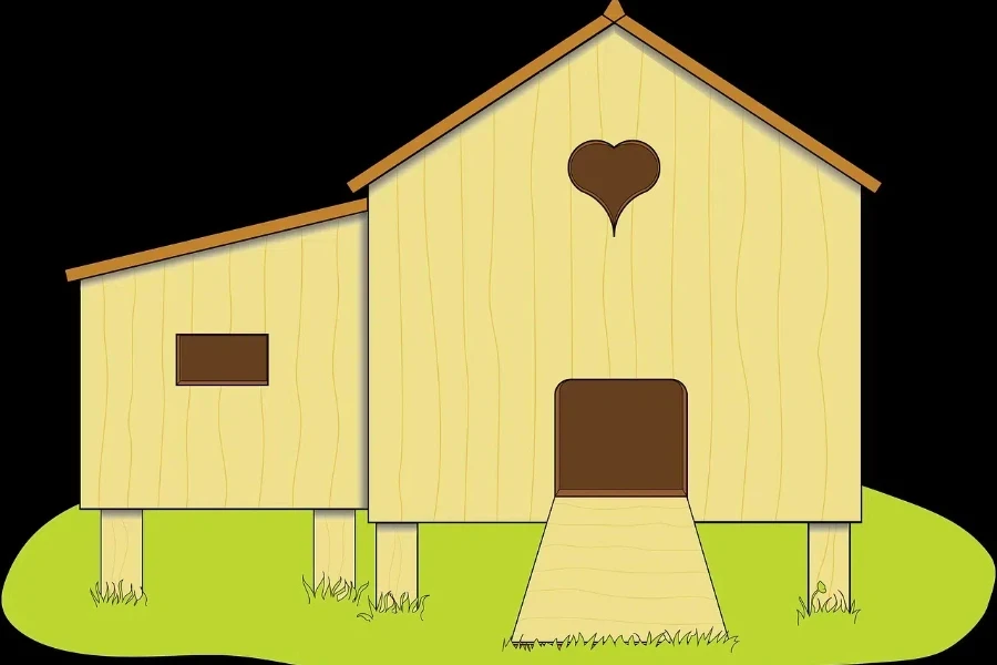 An animated photo of quaker chicken coop