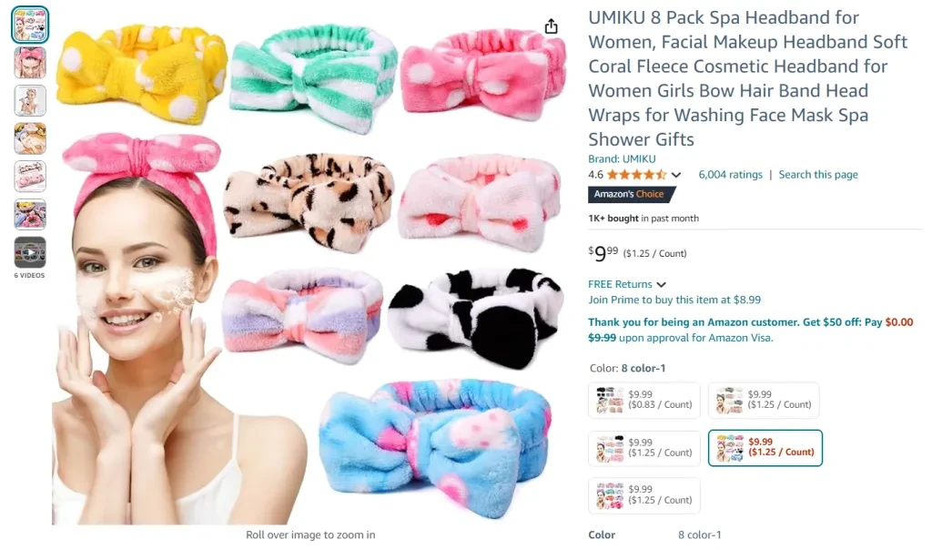 bath headband