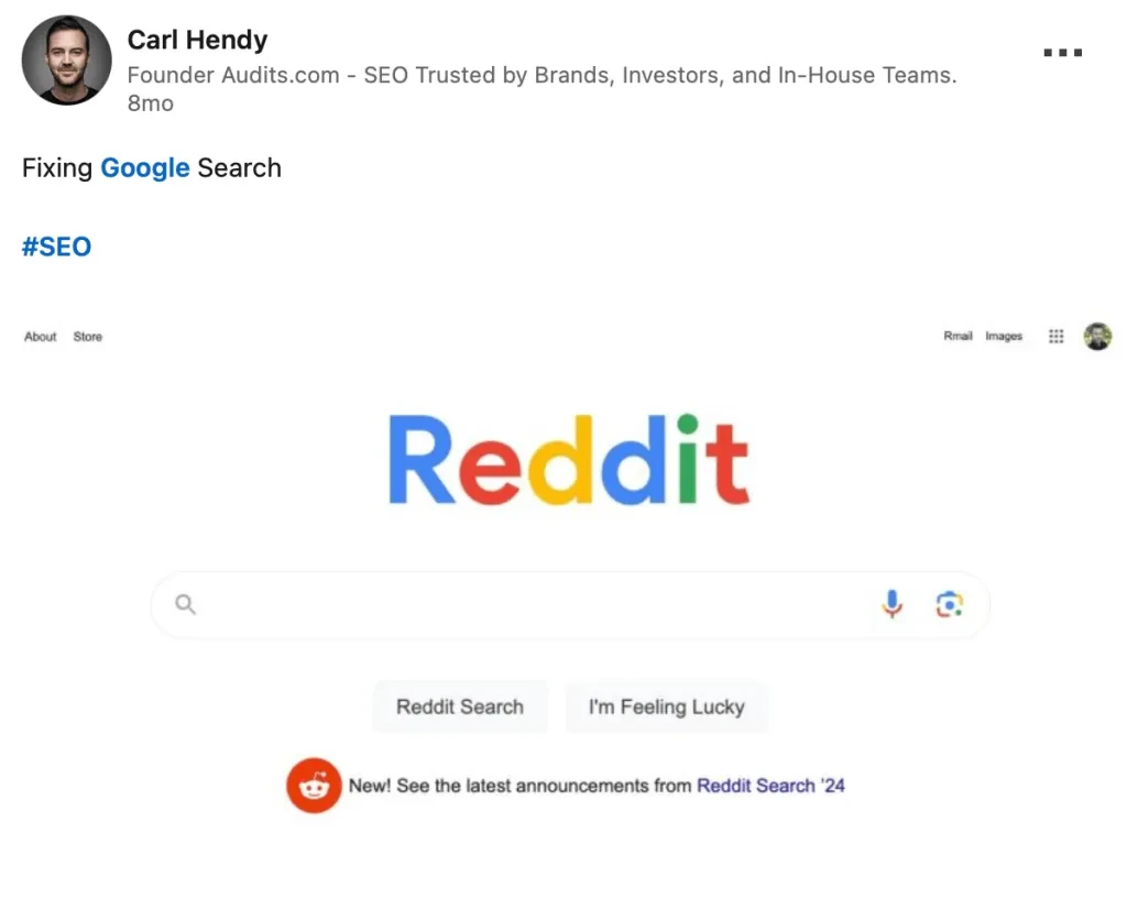 carl hendy fixing google search by replacing with