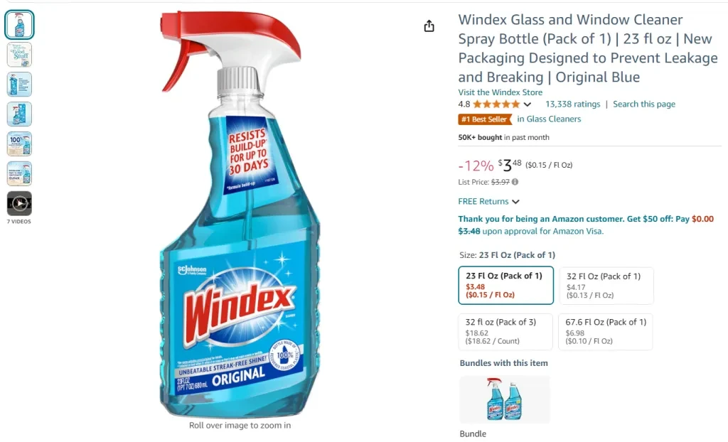 glass cleaner