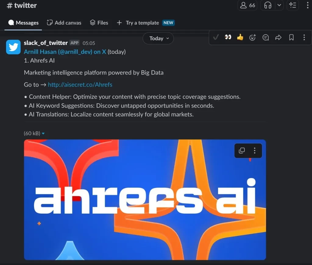 monitoring ahrefs brand mentions in our twitter