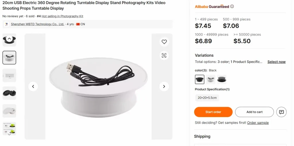 photography turntable