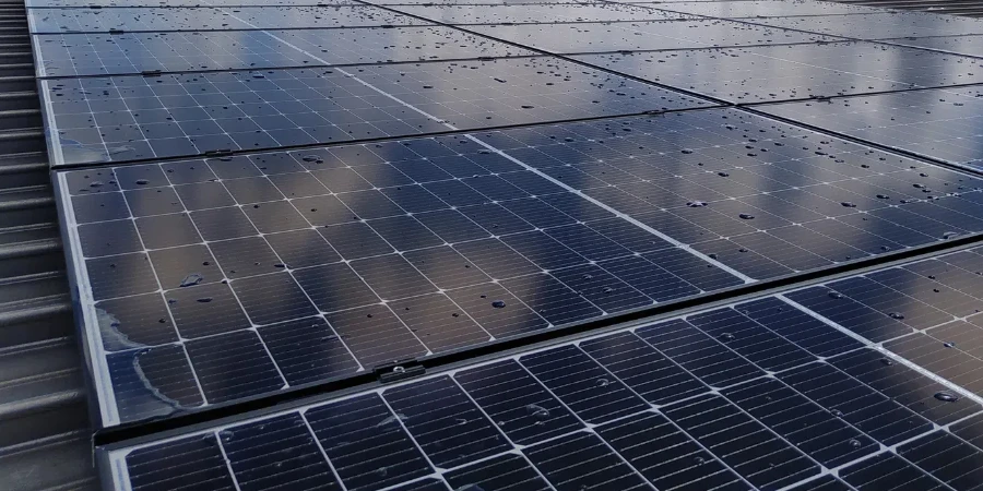 photovoltaic panels on a rooftop