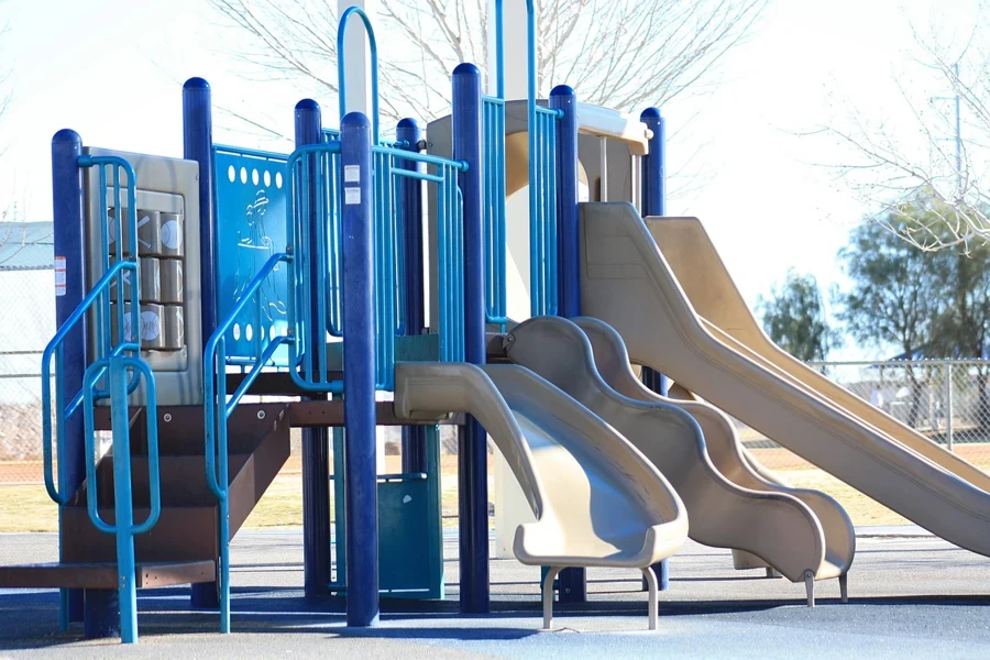 playground, park, slide