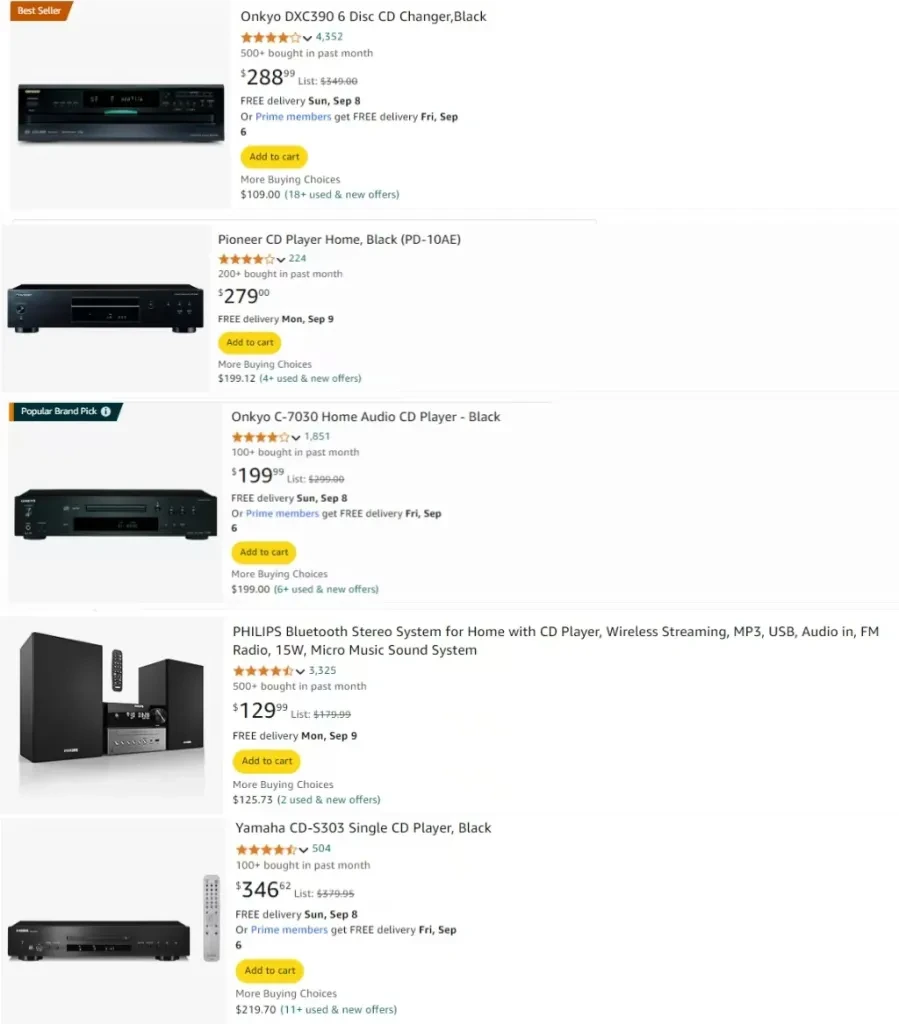 top-selling CD Players