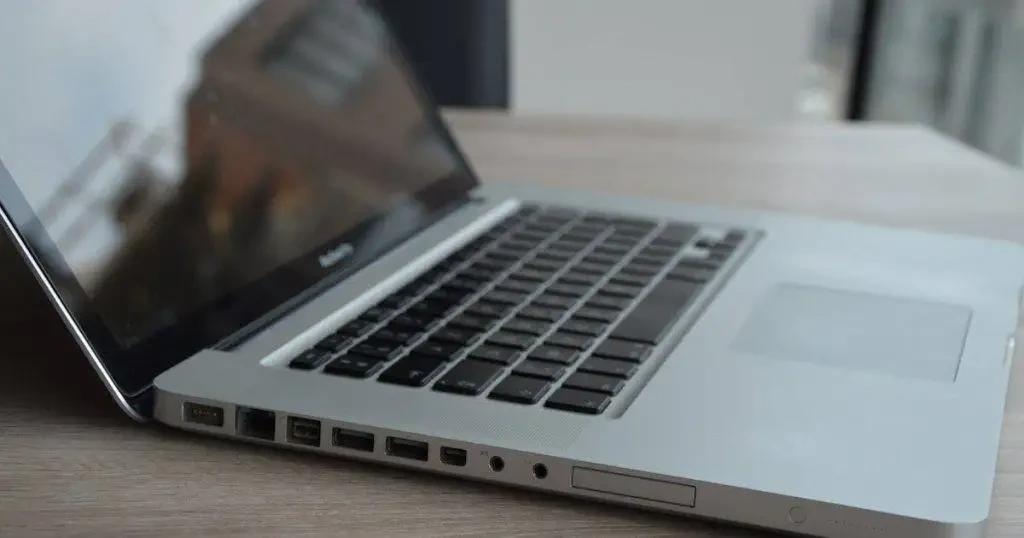 2008 MacBook Pro featuring a multi-touch trackpad